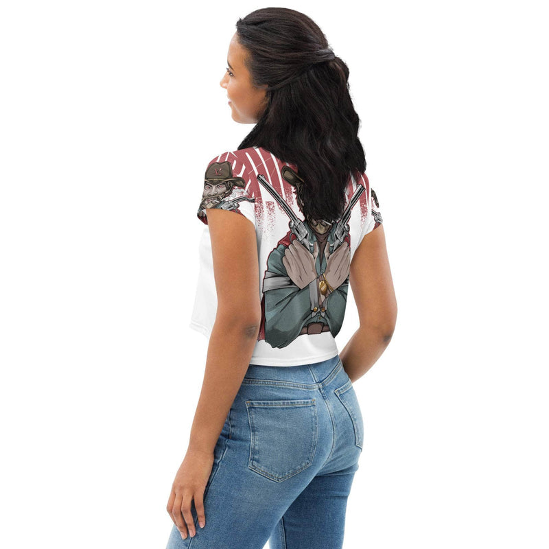 GBNY Vamp Life X GBNY "Cow Boy" All-Over Print Crop Tee