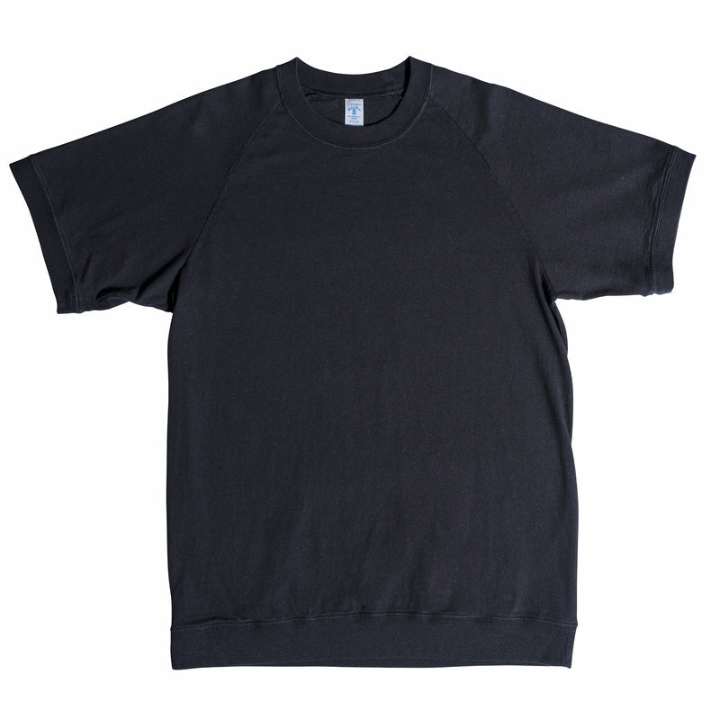 Velva Sheen Short Sleeve 14/1 Cotton Raglan T-Shirt - Pigment Dyed (Jet Black) - August Shop