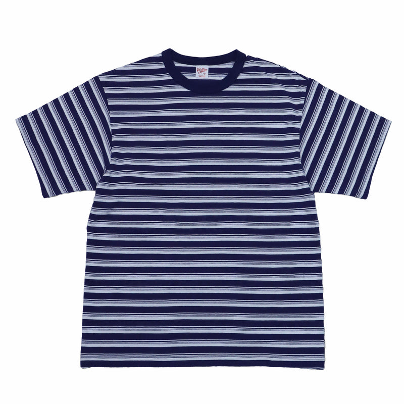 Velva Sheen Short Sleeve Stripe T-Shirt (Off White/Navy) - August Shop