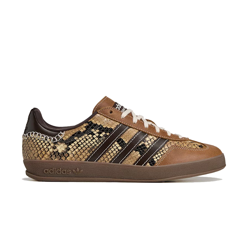 WALES BONNER x GAZELLE INDOOR SHOES SNAKESKIN BROWN