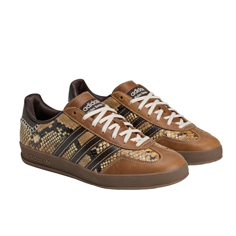 WALES BONNER x GAZELLE INDOOR SHOES SNAKESKIN BROWN
