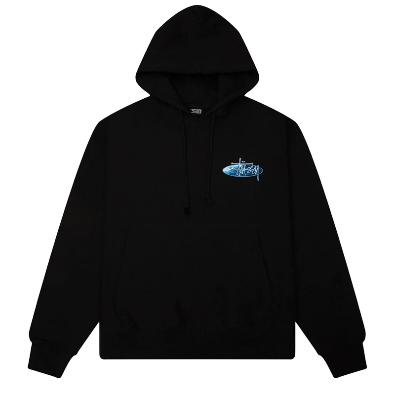 WAVE OVAL HOODIE BLACK