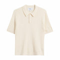 Wax London Naples Polo - Diamond Stripe (Ecru) - August Shop