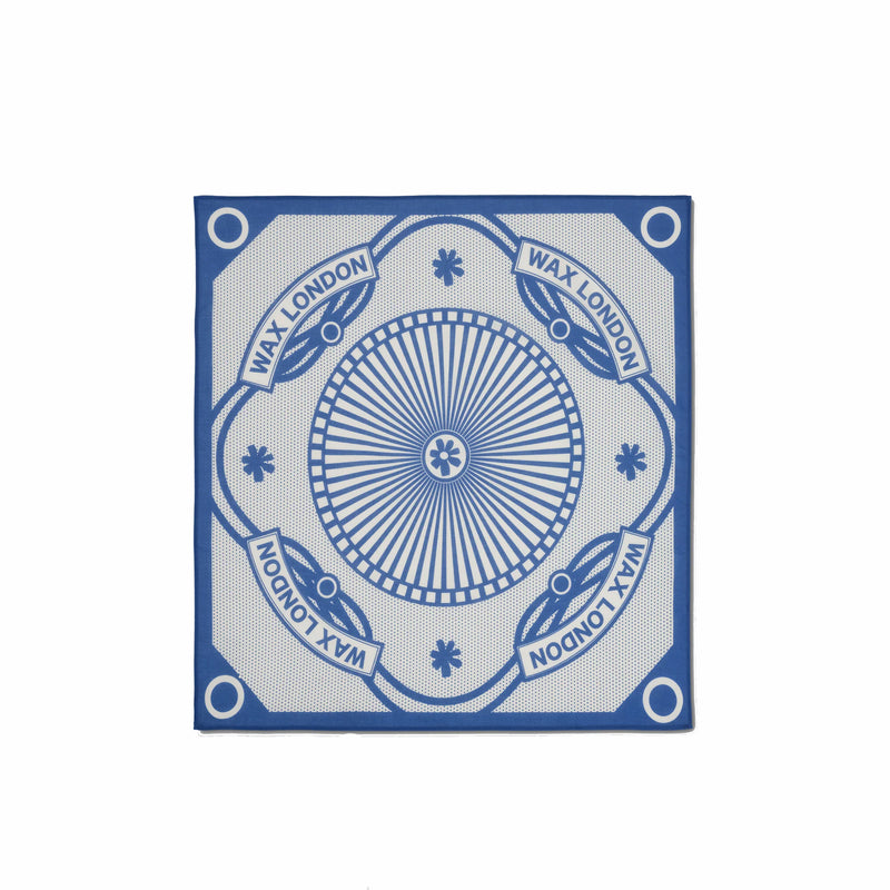 Wax London Sloane Neckscarf - Wax Bandana (Ecru/Blue) - August Shop