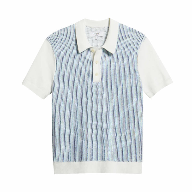 Wax London Turin Polo - Multi Stripe (Ecru) - August Shop
