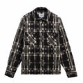 Wax London Whiting Overshirt - Glitch Check (Black/Ecru) - August Shop