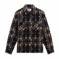 Wax London Whiting Overshirt - Glitch Check (Natural/Navy) - August Shop