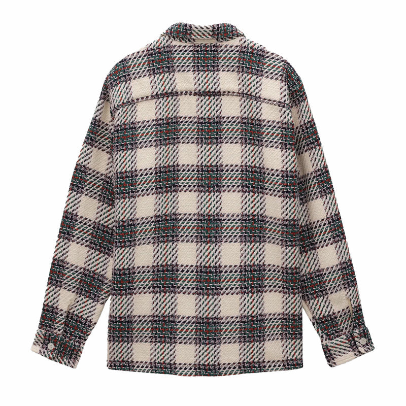 Wax London Whiting Overshirt - Hutton Check (Ecru/Multi) - August Shop