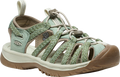 Quarter turn view Women's KEEN Footwear style name Whisper in color Lily Pad. Sku: 1032120