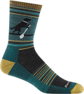 Quarter turn view Men's Darn Tough Sock style name Willoughby in color Dog Pond. Sku: 5003-DOGPOND