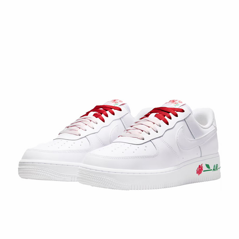 Nike Women's Air Force 1 '07 SE (White/White-Sport Red-Pine Green) - August Shop