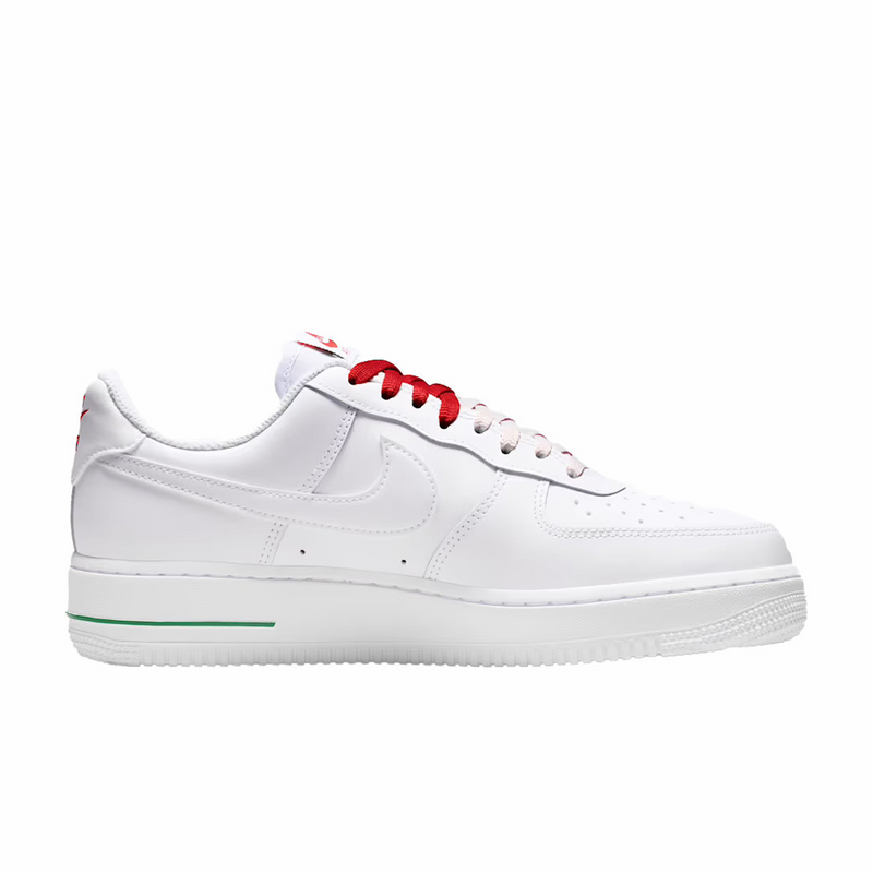 Nike Women's Air Force 1 '07 SE (White/White-Sport Red-Pine Green) - August Shop