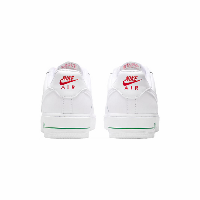 Nike Women's Air Force 1 '07 SE (White/White-Sport Red-Pine Green) - August Shop