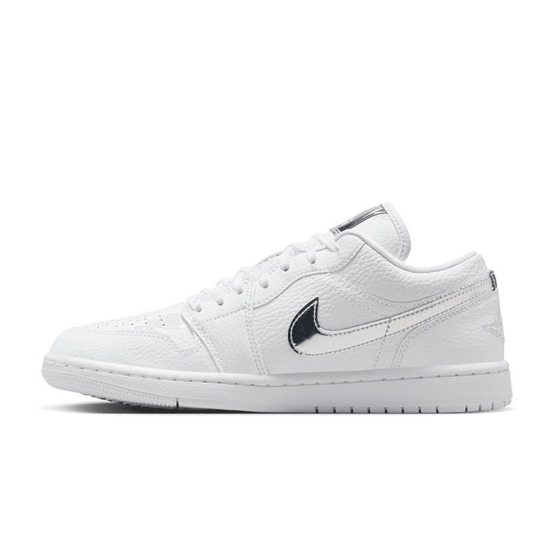 WOMEN'S AIR JORDAN 1 LOW SE WHITE/METALLIC SILVER