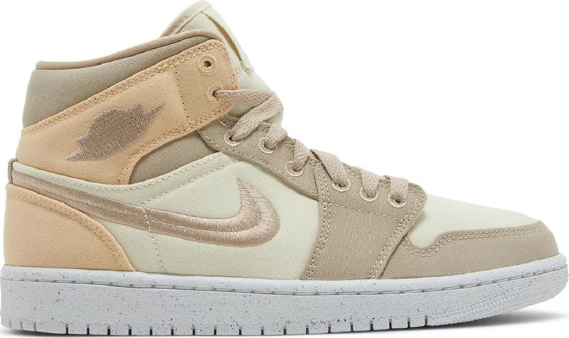 Women's Air Jordan 1 Mid SE "Canvas Khaki" Muslin/Dsrt/Gld (DV0427 102)