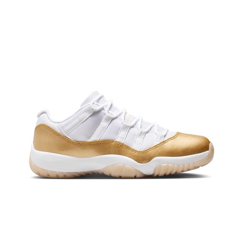 WOMEN'S AIR JORDAN 11 RETRO LOW WHITE / METALLIC GOLD "MOTHER'S DAY"