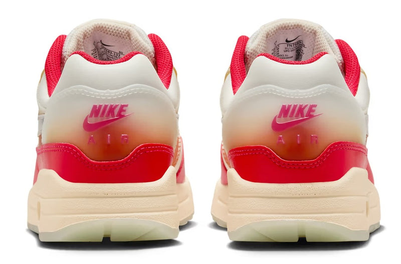 Women's Air Max 1 '87 PRM Sail/Metallic Slvr-Siren Red (FN7683 133)