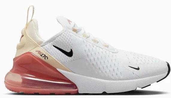 Women's Air Max 270 White/Black-Pale Ivory-Muslin (AH6789 123)