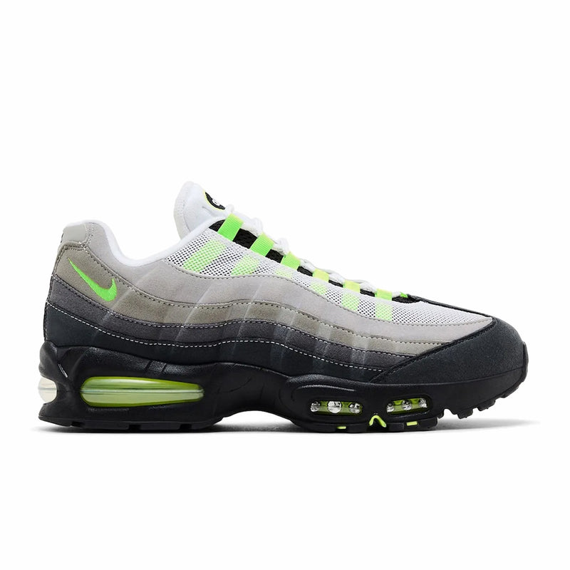 Nike Women's Air Max 95 OG “Neon” Big Bubble (Black/Cool Grey-Neon Yellow) - August Shop