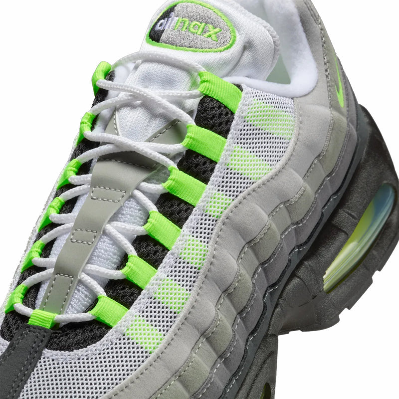 Nike Women's Air Max 95 OG “Neon” Big Bubble (Black/Cool Grey-Neon Yellow) - August Shop
