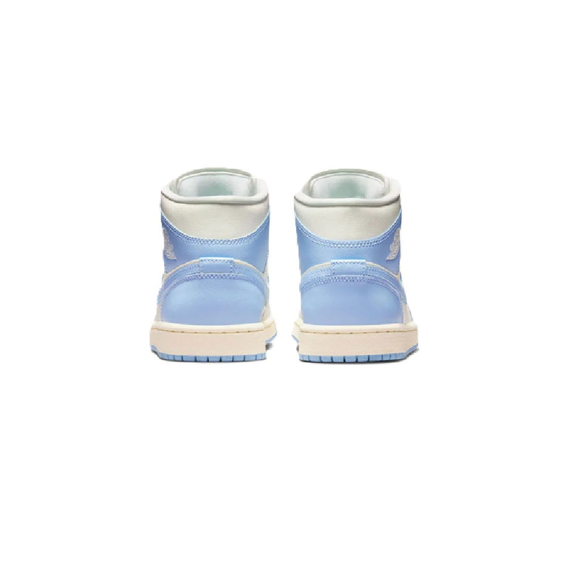Women's Jordan 1 Mid Psychic Blue/Neutral Grey-Sail (BQ6472 402)