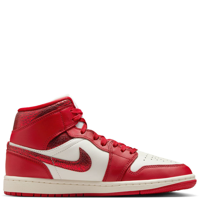 Women's Jordan 1 Mid SE Sail/Varsity Red-Team Red (HJ9337 106)