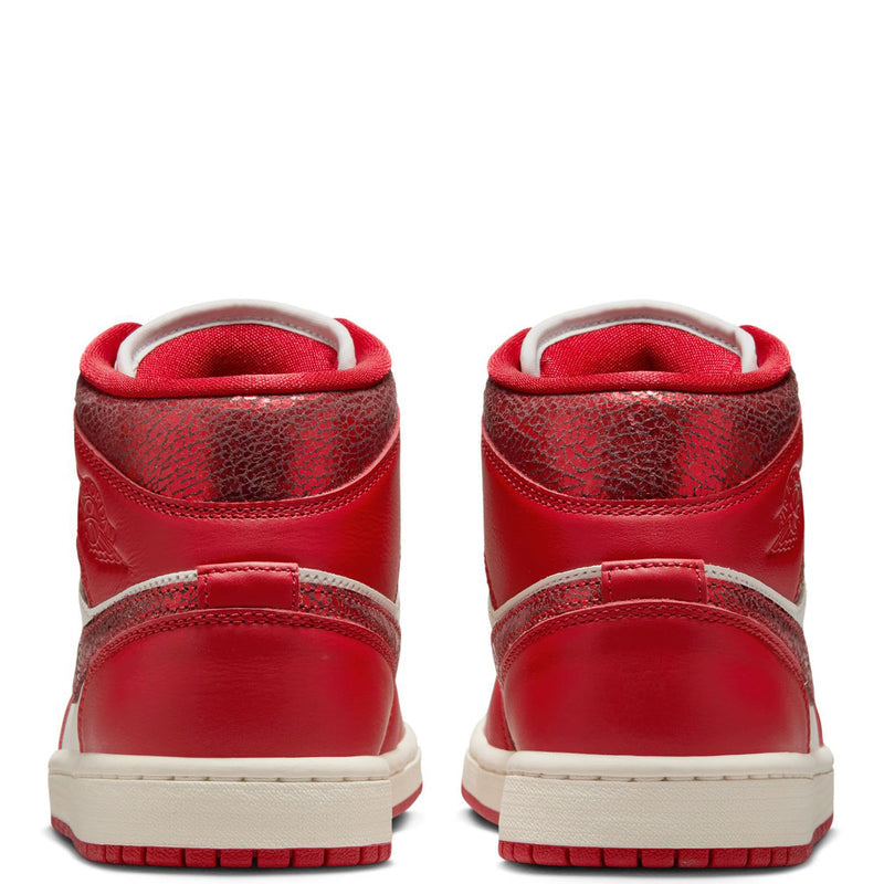 Women's Jordan 1 Mid SE Sail/Varsity Red-Team Red (HJ9337 106)