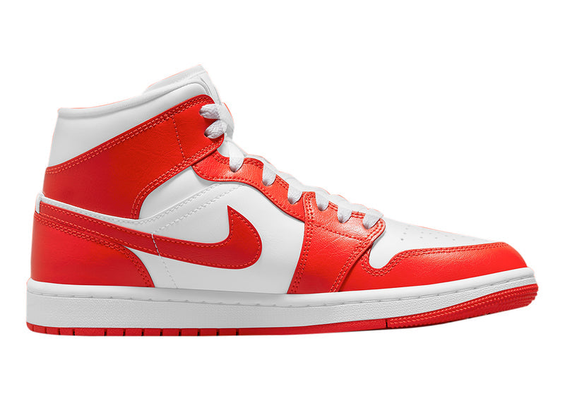 Women's Jordan 1 Mid "Syracuse" White/Habanero Red-White (BQ6472 116)