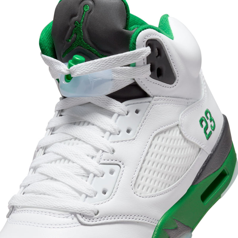 Women's Jordan 5 Retro White/Lucky Green-Black (DD9336 103)