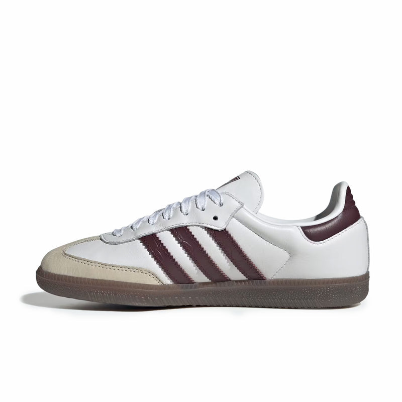 Adidas Women's Samba OG (Cloud White/Maroon/Gum) - August Shop
