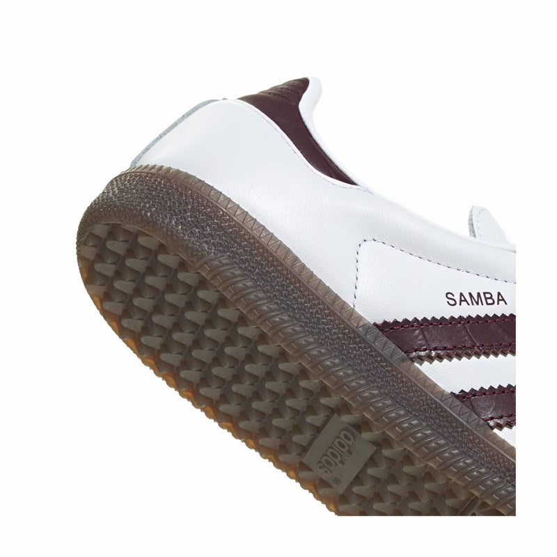 Adidas Women's Samba OG (Cloud White/Maroon/Gum) - August Shop