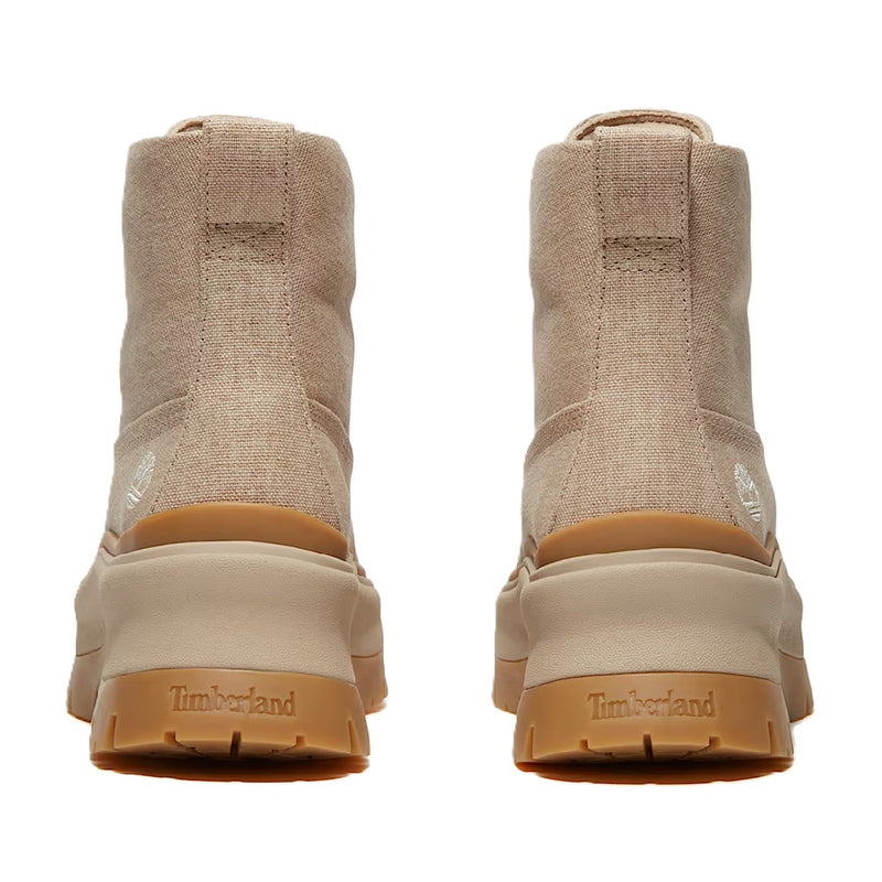 Women's Timberland Roxie Lane Mid Lace Boot Light Beige Canvas (TB0A2R1A ER1)