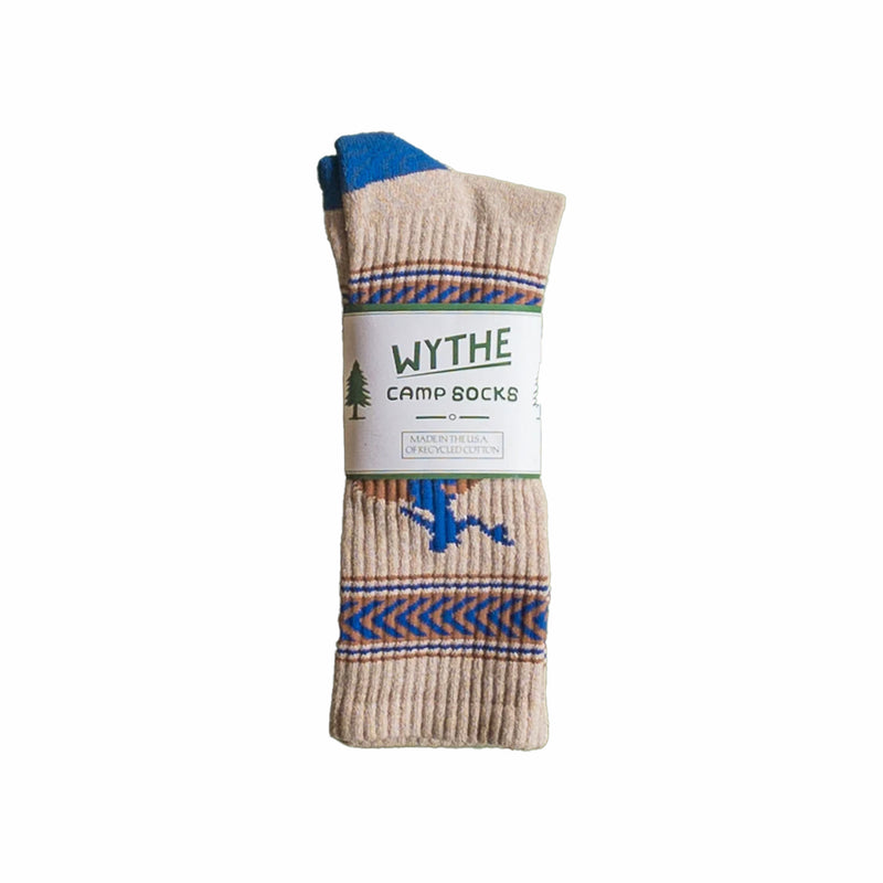 Wythe Recycled Cotton Jacquard Socks (Bucking Bronc) - August Shop