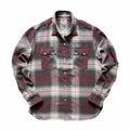 Wythe Washed Flannel Pearlsnap Shirt (Grizzly Shadow Plaid) - August Shop