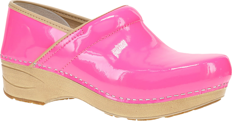 Quarter turn view Women's Dansko Footwear style name XP 2.0 in color Pink Neon. Sku: 3950331421