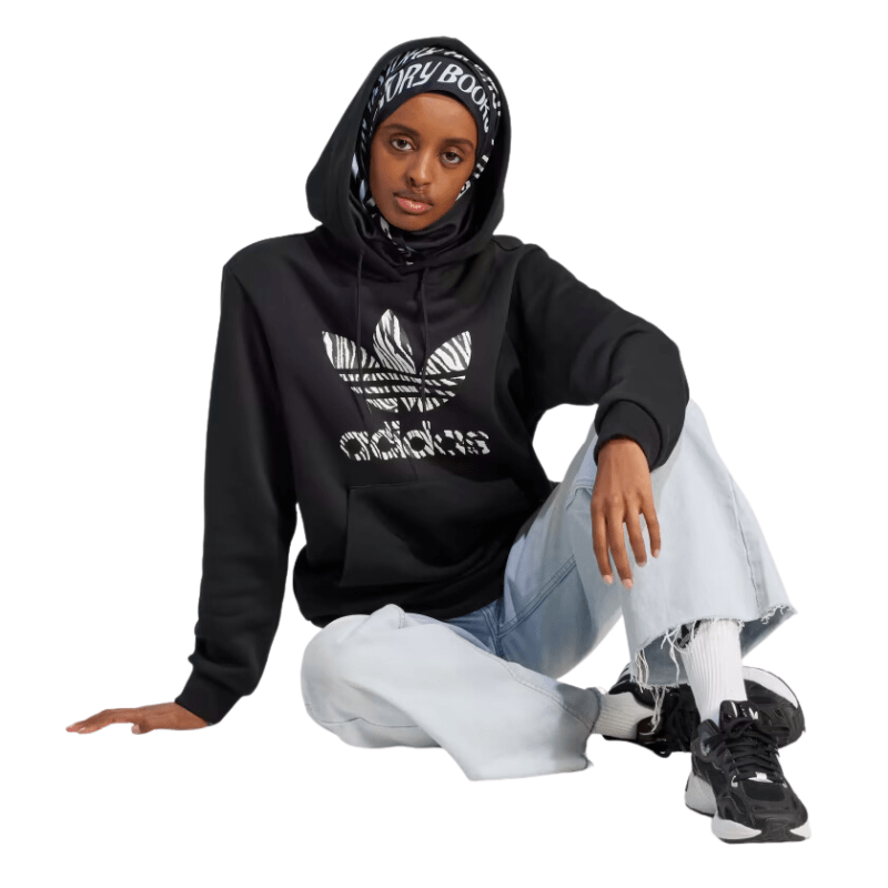 Adidas Apparel adidas ZEBRA ANIMAL PRINT INFILL HOODIE - Women's